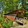 Clarkson-Legg Covered Bridge.
Built 1933.
Near Spring Hill, AL.