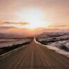 Kougarok Road.
(looking south)
October sunset.