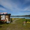 Quartz Lake.
Snack stand & boat launch.