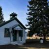 A close-up peek at the 
Eagle, Alaska school.