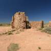 Stone remains.
(stairwell and round house)
Two Guns, AZ.