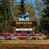 'Welcome to Manning, Alberta' sign-along northern Alberta's Mackenzie Highway