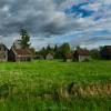 Long abandoned cluster of old farm buildings near Shawville, Quebec.