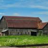 Resting 1930's barn near 
Near Baie-Noire, Quebec.