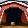 1906 Etienne-Poirier 
Covered Bridge.
Near Saint-Celestin, QC.
(close up view)