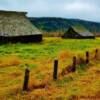 Old (mid-1900's) hay storage barns-near Shuswap Falls, BC