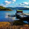 Fishing dock & shed-near Marystown, Newfoundland