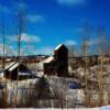 Cobalt, Ontario-old mine headframe (in mid-March)