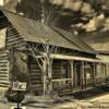 Copper Nugget and some early 1900's mining log buildings-Whitehorse