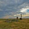 Stone foundation
& windmill.
Logan County.