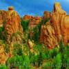 Beautiful rock escarpments-
near Cripple Creek, Colorado.