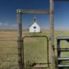 The 1913 Abbott Church.
(through the fence gate)