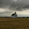 Another austere peek at these
June clouds over this
1913 Abbott Church.