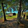 Watson Mill Covered Bridge.
(through the trees).