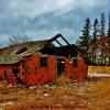 'Erie' red-brick building remains-near Pomeroy, Iowa