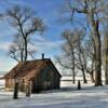 Old farm building on the
classic old farmstead.
Shelby County.