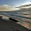 A beautiful evening sunset
along the shores of
Lake Michigan.