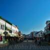 Summer evening along
Mackinac Island's bustling summer season--along Main street.


