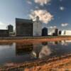 Beautiful reflection of a
grain elevator complex.
Marshall County.