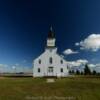 Frontal view of this
Methodist Church.