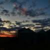 October sun setting behind
the metal silos.
Marshall County.
