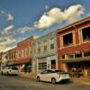 Looking north on
Weston's Main Street.