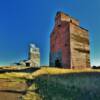 1930's wooden grain elevators.
Madoc, Montana.