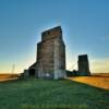 Twin 1930's grain elevators.
Turner, MT.