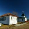 Chet Huntley School & church.
Saco, Montana.