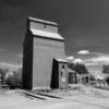 Close up view of the
Savage grain elevator.