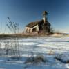 1883 Blackstone schoolhouse.
(close up) 
In February.