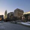 Downtown Omaha.
January evening.