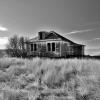 McGregor County farm house.
(north angle--B&W)