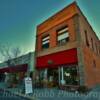 Burns, Oregon.
1899 bank building & 
North Broadway Avenue shops~