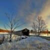 Mount Orne Covered Bridge.
(built 1911)
Over the Connecticut River.
Near Lunenburg, VT.