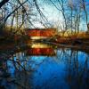 Fletcher Covered Bridge~
(reflecting off wolf creek).