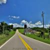 Looking east down a
county road.
Northern West Virginia.