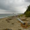 Looking south along the
Lake Michigan Coast at the
Sturgeon Bay North Pierhead.