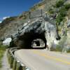 Close up view of this
tunnel complex along the
Wind River Canyon.