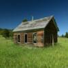 Ancient 1902 schoolhouse.
Northern Wyoming.